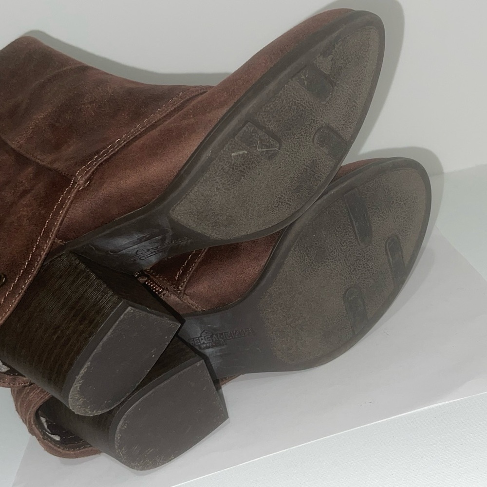 Fergilicious by Fergie Dark Brown Suede Ankle Boots – Size 7.5 M - Picture 7 of 7